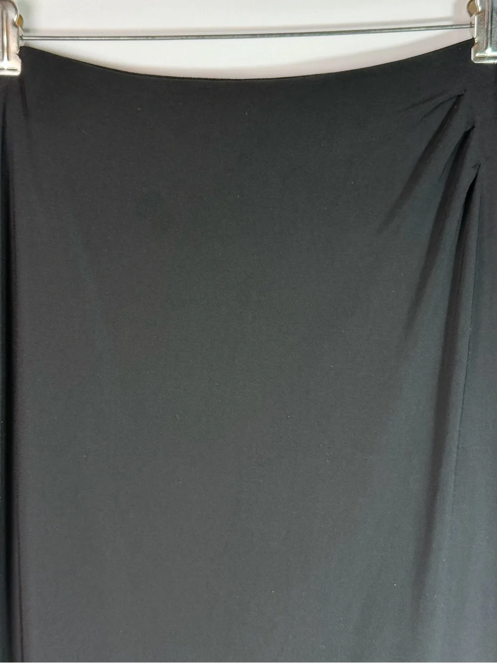White House Black Market Black Draped Faux Wrap Maxi Skirt Medium Chic Classic